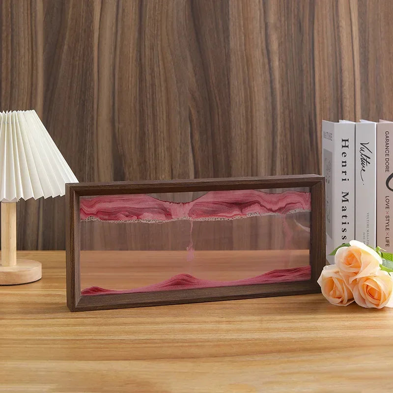 Walnut Sandscape Frame – Moving Sand Art Display