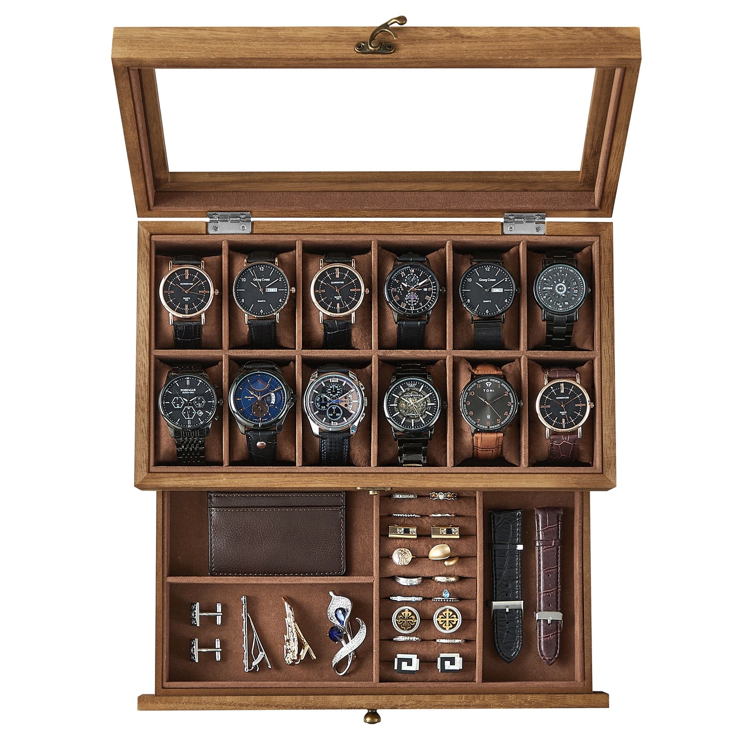 12-Slot Watch Display Box – Executive Collector Edition