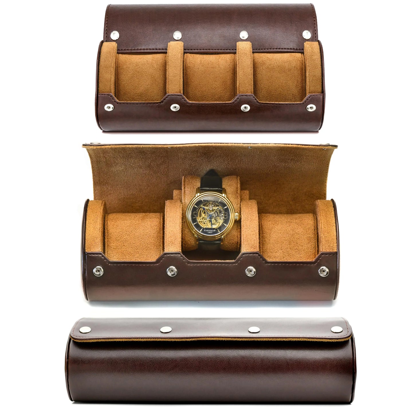Luxury Watch Roll Travel Case – 6 Slot Collector Edition