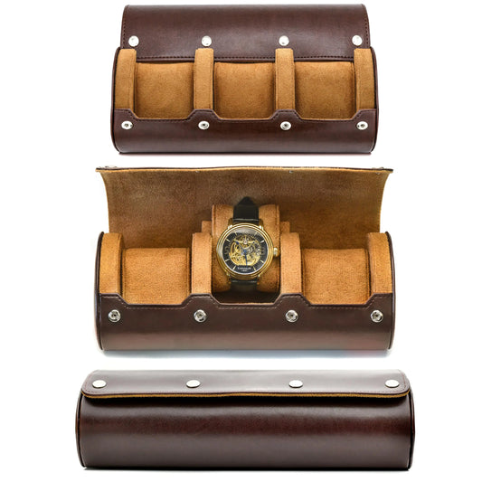 Luxury Watch Roll Travel Case – 6 Slot Collector Edition