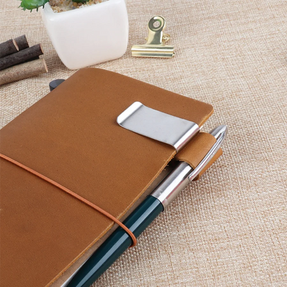 Leather Pen Holder Clip – Handmade Journal Pen Loop