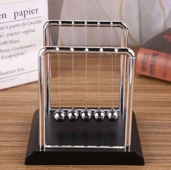 Modern Newton's Cradle – Kinetic Momentum Desk Sculpture