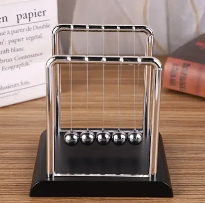 Modern Newton's Cradle – Kinetic Momentum Desk Sculpture
