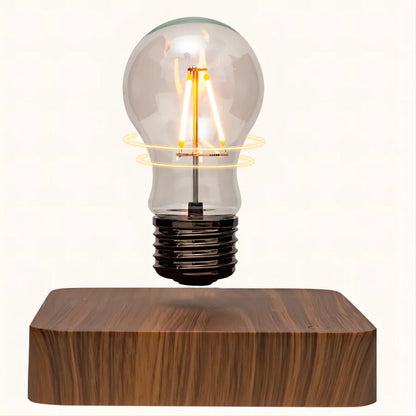Magnetic Levitating Bulb Lamp with Walnut Base | Studio Analog