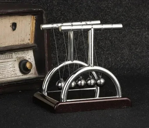 Modern Newton's Cradle – Kinetic Momentum Desk Sculpture