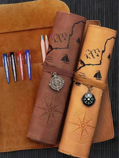 Vintage Leather Pen Roll | Travel Writing Case | Studio Analog