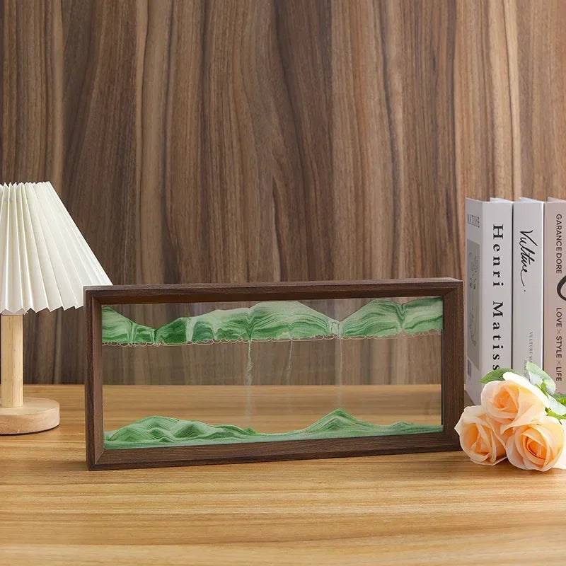 Walnut Sandscape Frame – Moving Sand Art Display
