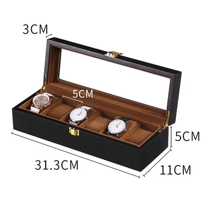 Luxury Wooden Watch Display Case – 1, 2, 3, 5, 6, 10 & 12 Slot Collector Storage Box