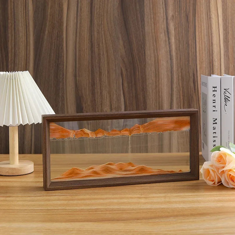Walnut Sandscape Frame – Moving Sand Art Display
