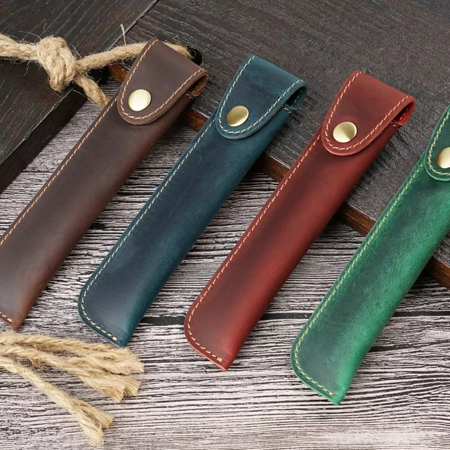 Heritage Leather Pen Sleeve – Handmade Fountain Pen Case