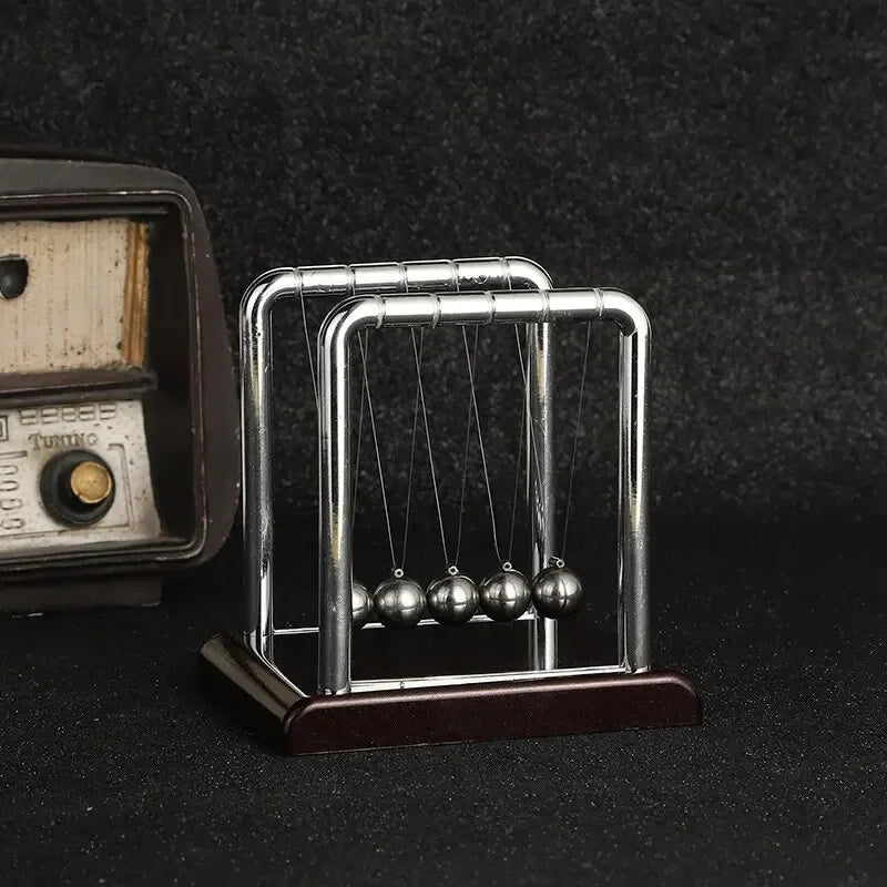 Modern Newton's Cradle – Kinetic Momentum Desk Sculpture