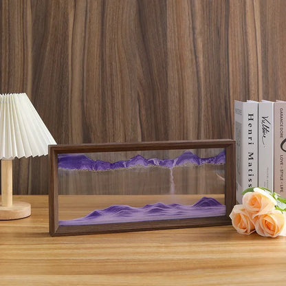 Walnut Sandscape Frame – Moving Sand Art Display