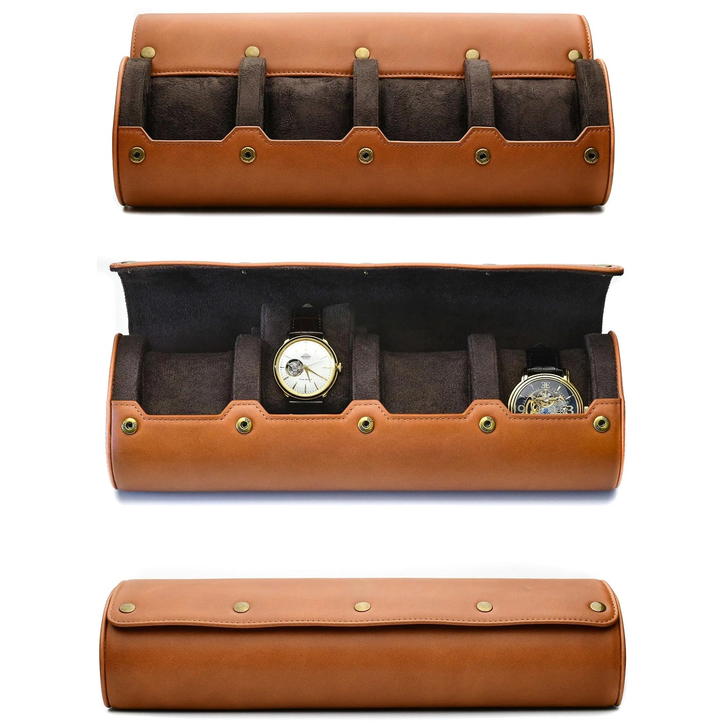 Luxury Watch Roll Travel Case – 6 Slot Collector Edition