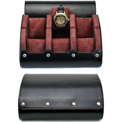 Luxury Watch Roll Travel Case – 6 Slot Collector Edition