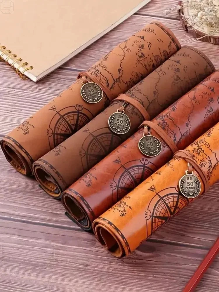 Vintage Leather Pen Roll | Travel Writing Case | Studio Analog