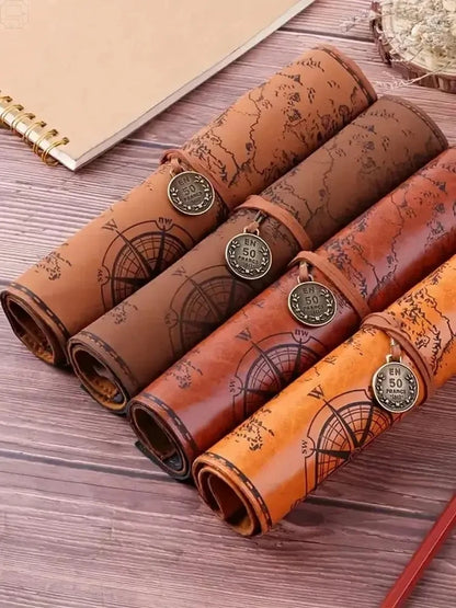 Vintage Leather Pen Roll | Travel Writing Case | Studio Analog