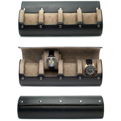 Luxury Watch Roll Travel Case – 6 Slot Collector Edition
