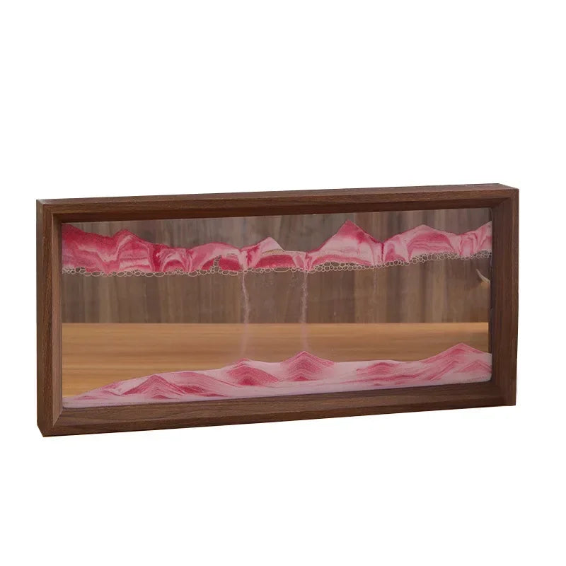 Walnut Sandscape Frame – Moving Sand Art Display
