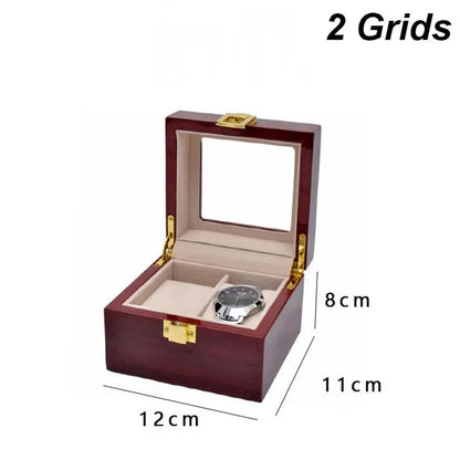 Luxury Wooden Watch Display Case – 1, 2, 3, 5, 6, 10 & 12 Slot Collector Storage Box
