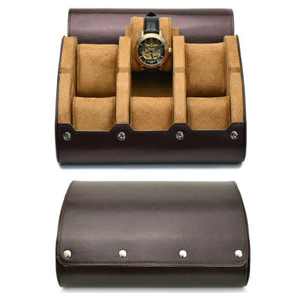 Luxury Watch Roll Travel Case – 6 Slot Collector Edition