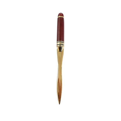 Mahogany Letter Opener – Brass & Wood Desk Accessory