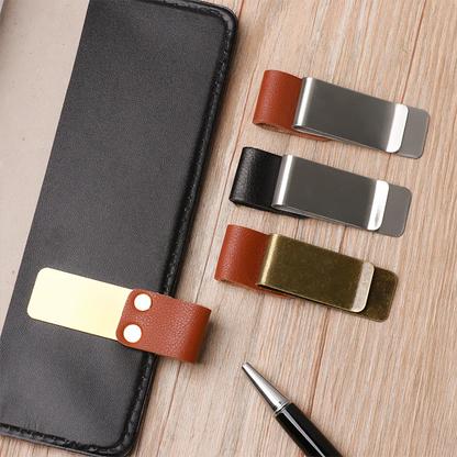 Leather Pen Holder Clip – Handmade Journal Pen Loop