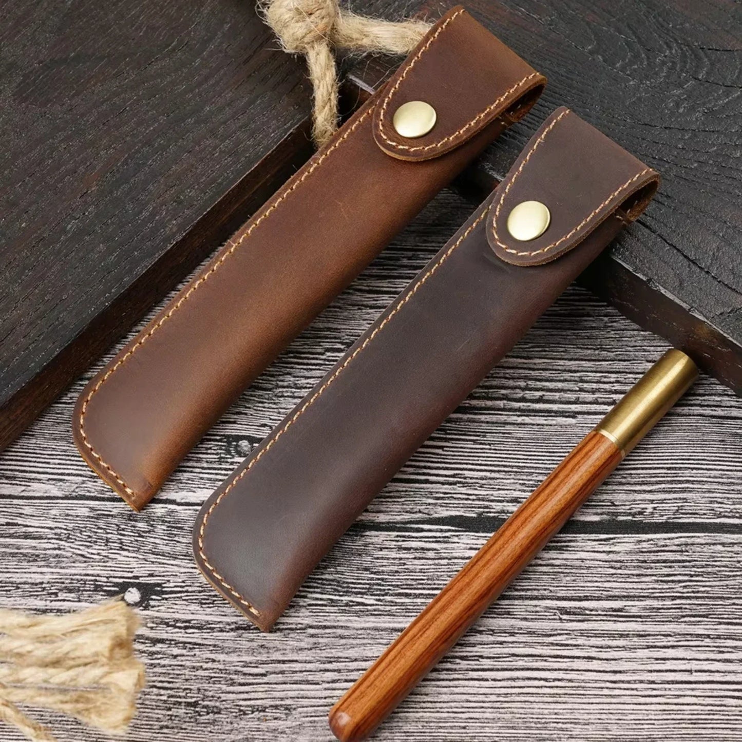 Heritage Leather Pen Sleeve – Handmade Fountain Pen Case