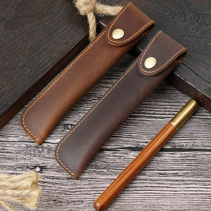 Heritage Leather Pen Sleeve – Handmade Fountain Pen Case