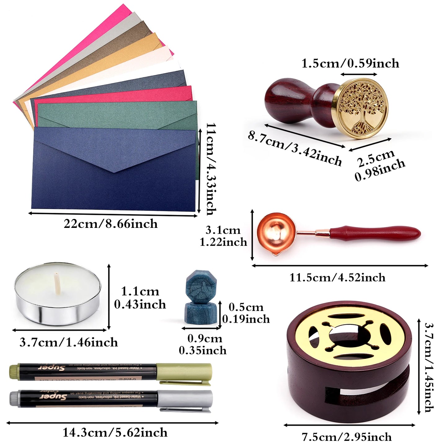 Complete Wax Seal Stamp Kit – 624 Piece Letter Sealing Set