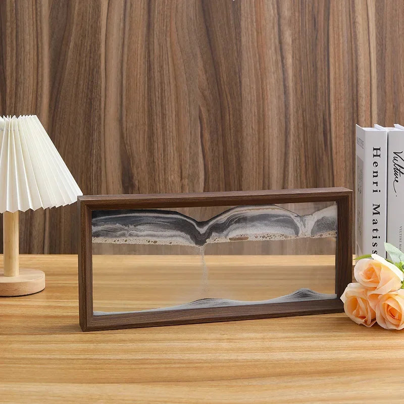 Walnut Sandscape Frame – Moving Sand Art Display
