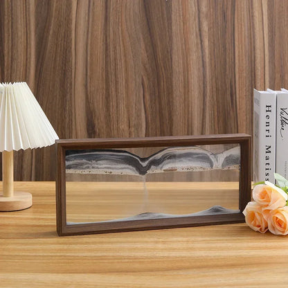 Walnut Sandscape Frame – Moving Sand Art Display