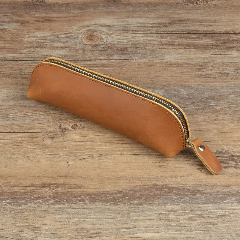 Vintage Leather Pen Sleeve – Handmade Fountain Pen Carry Case