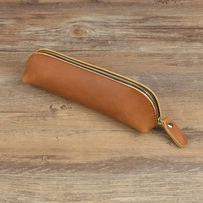 Vintage Leather Pen Sleeve – Handmade Fountain Pen Carry Case