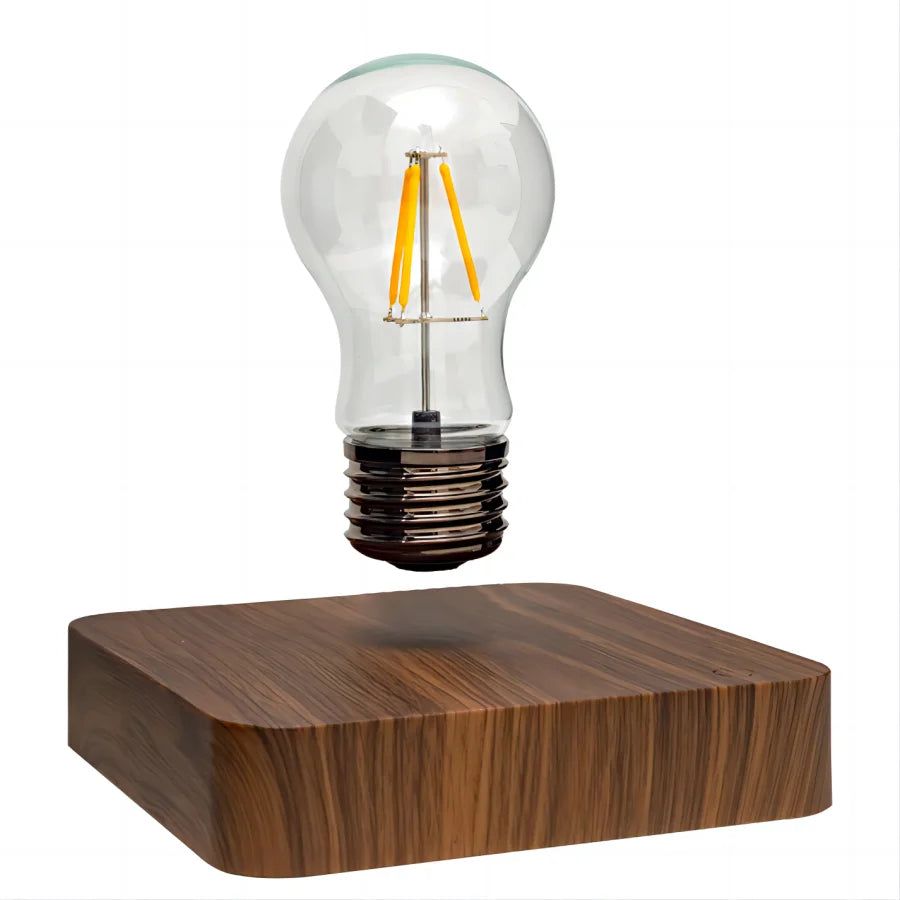 Magnetic Levitating Bulb Lamp with Walnut Base | Studio Analog