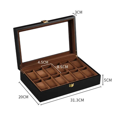Luxury Wooden Watch Display Case – 1, 2, 3, 5, 6, 10 & 12 Slot Collector Storage Box