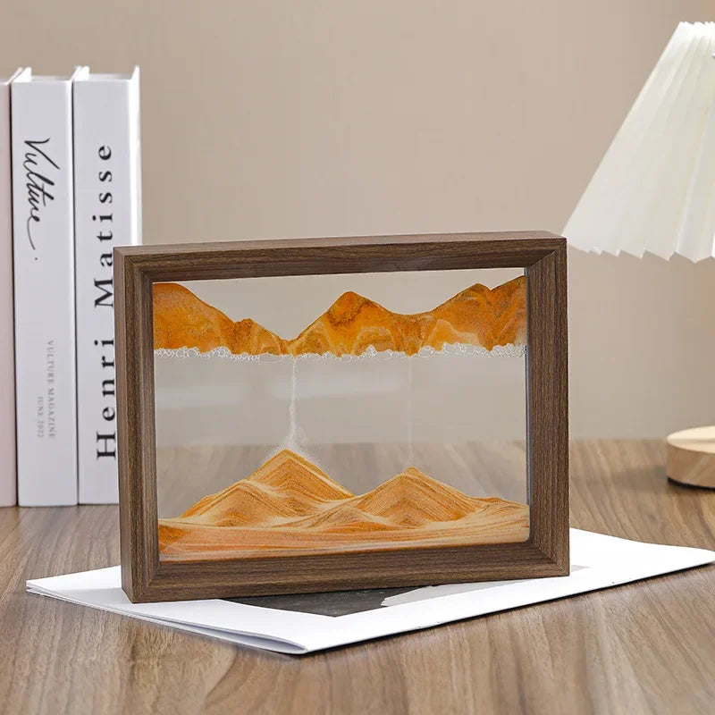 Walnut Sandscape Frame – Moving Sand Art Display