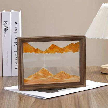 Walnut Sandscape Frame – Moving Sand Art Display