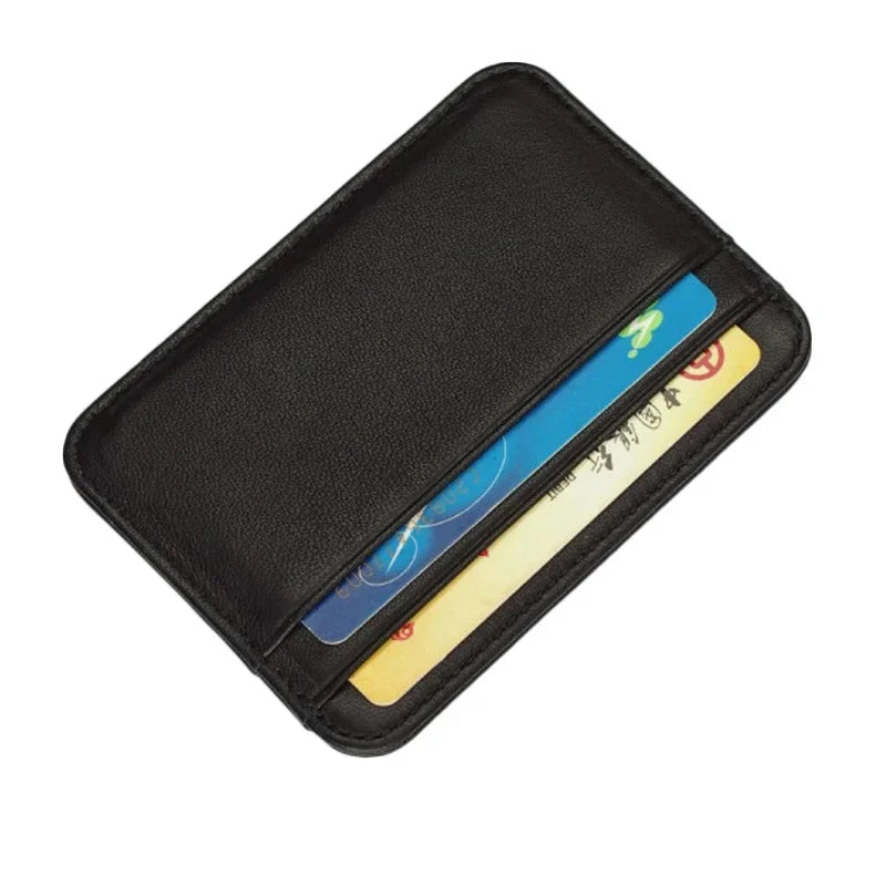 Slim Leather Card Holder Wallet – Minimalist Front Pocket Wallet