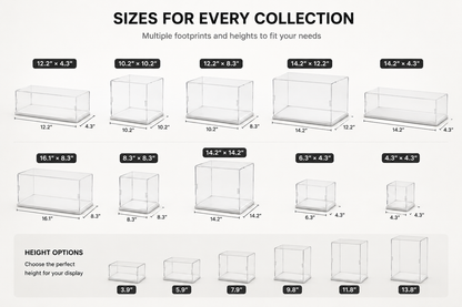 Clear Acrylic Display Case – Dustproof Collector Showcase