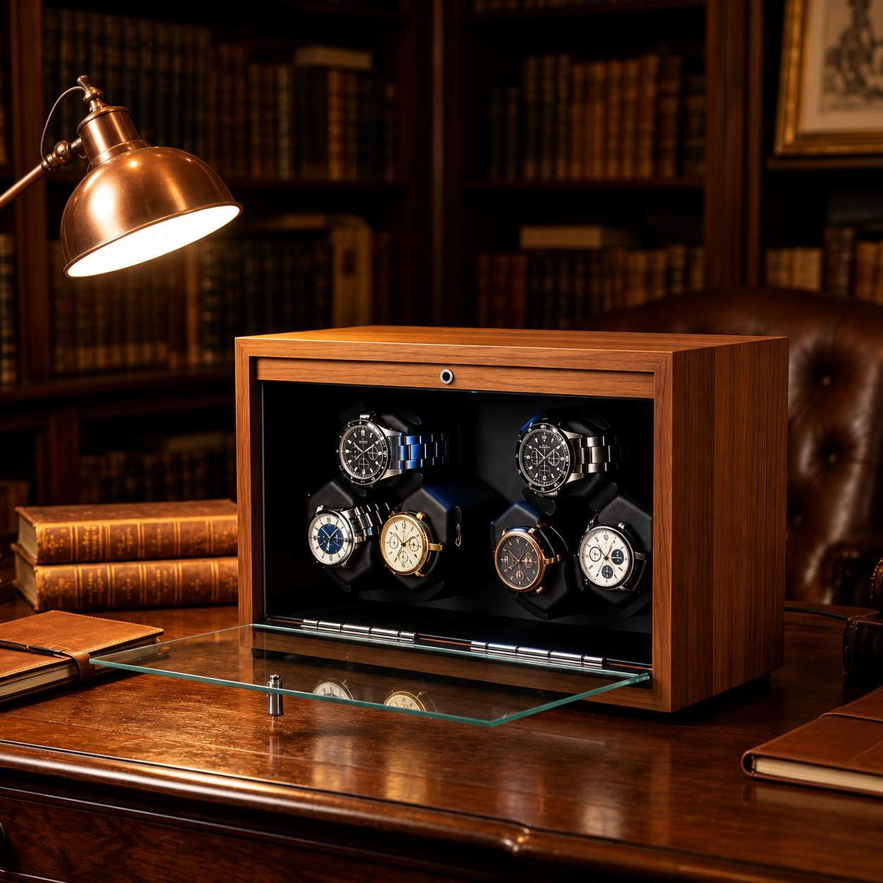 Luxury Automatic Watch Winder Cabinet – 6 & 18 Watch Collector Display Case