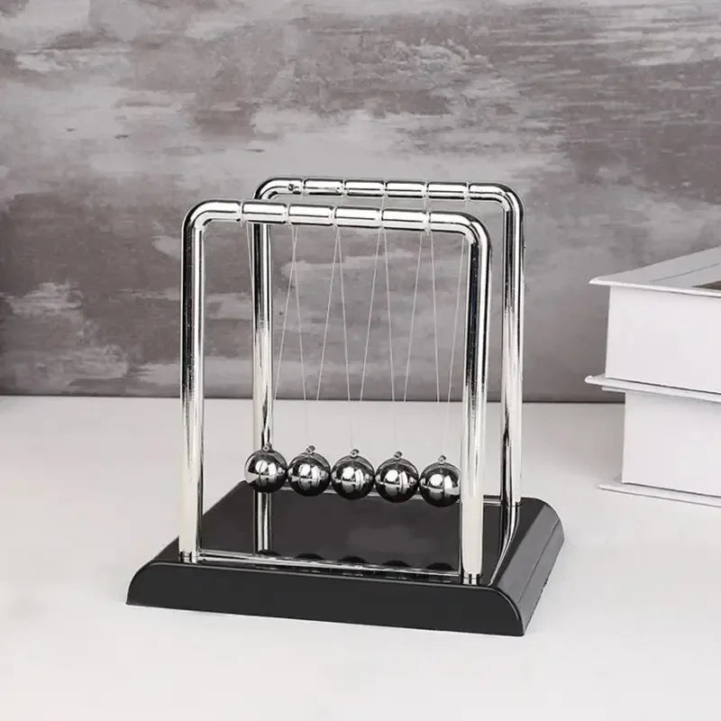 Modern Newton's Cradle – Kinetic Momentum Desk Sculpture