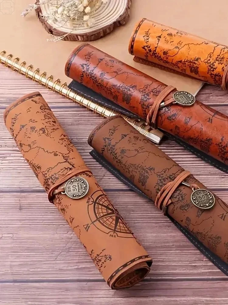 Vintage Leather Pen Roll | Travel Writing Case | Studio Analog
