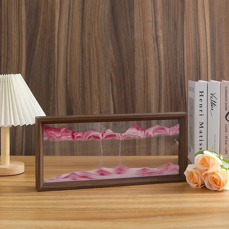 Walnut Sandscape Frame – Moving Sand Art Display