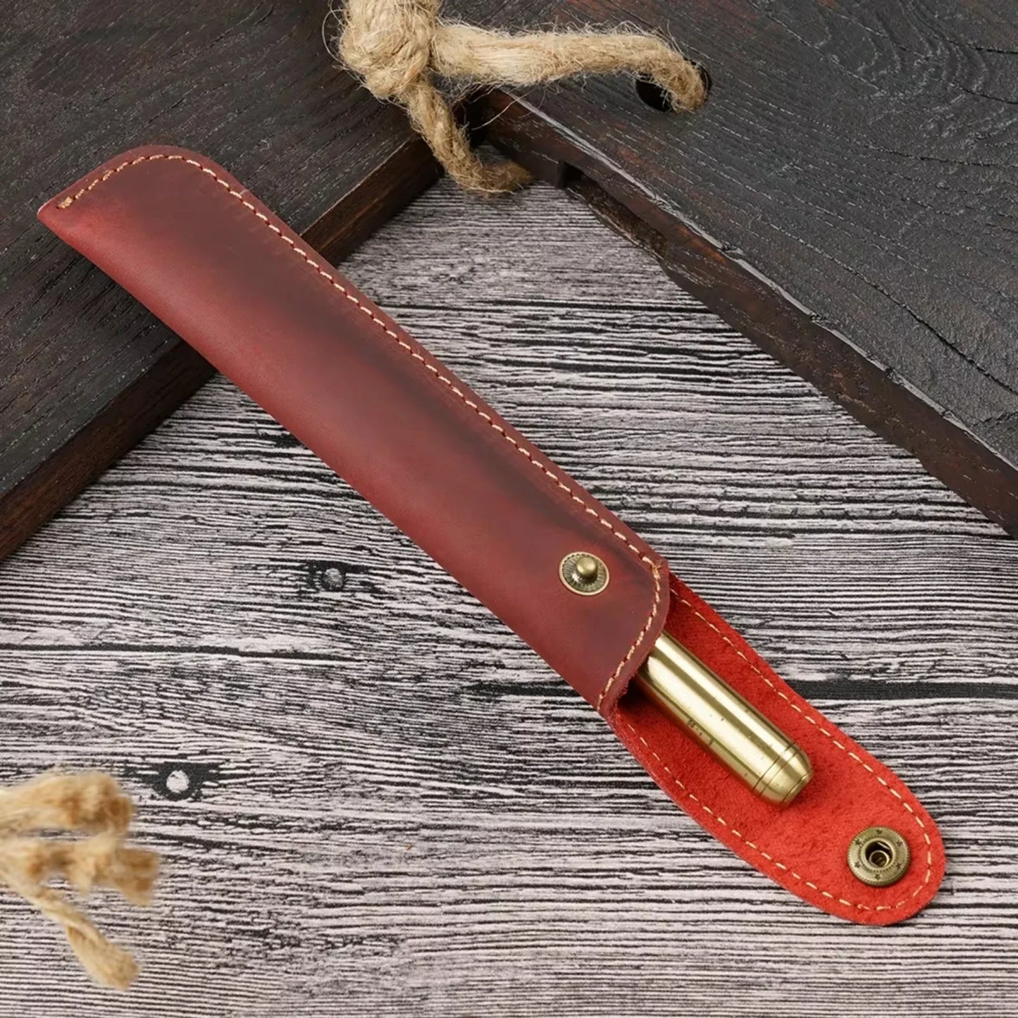 Heritage Leather Pen Sleeve – Handmade Fountain Pen Case