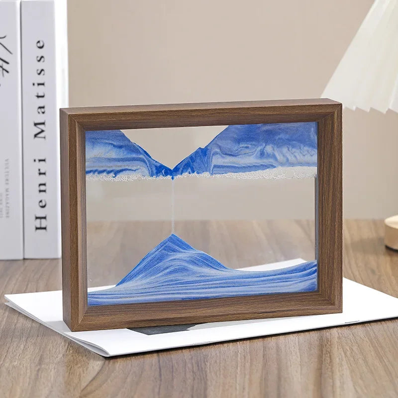 Walnut Sandscape Frame – Moving Sand Art Display