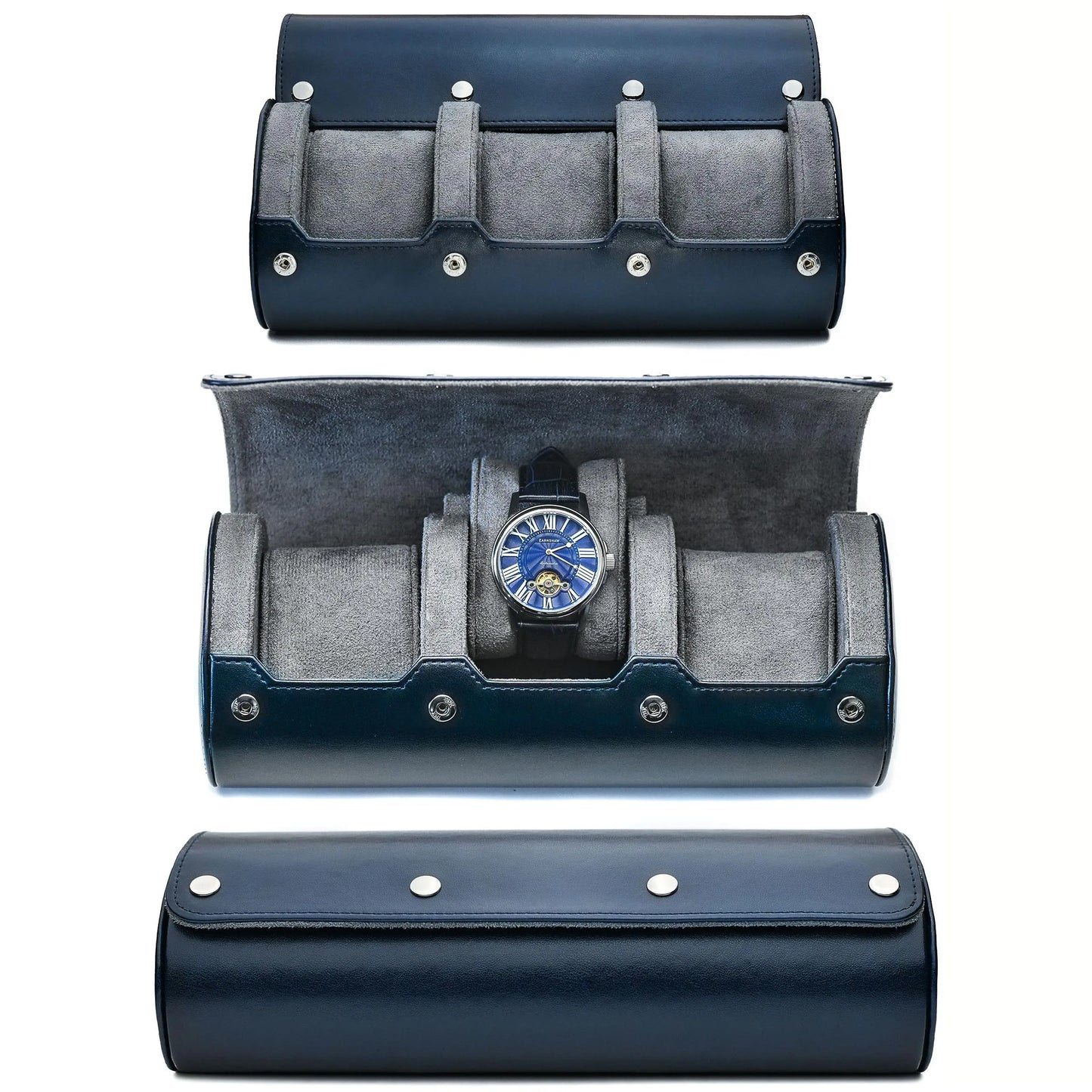 Luxury Watch Roll Travel Case – 6 Slot Collector Edition