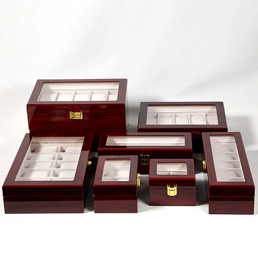Luxury Wooden Watch Display Case – 1, 2, 3, 5, 6, 10 & 12 Slot Collector Storage Box
