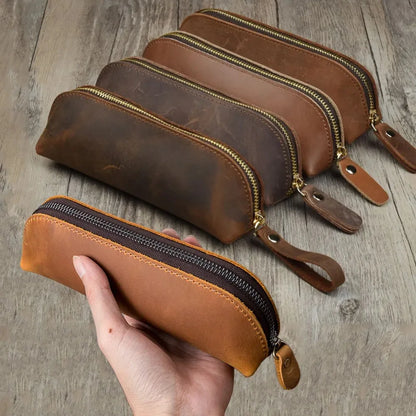 Vintage Leather Pen Sleeve – Handmade Fountain Pen Carry Case