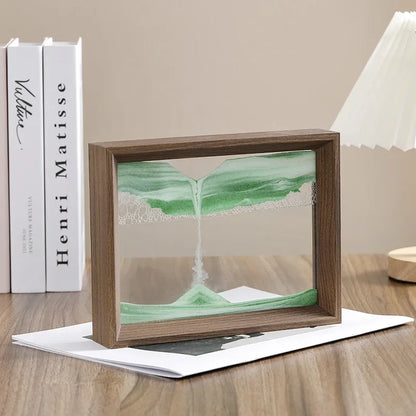 Walnut Sandscape Frame – Moving Sand Art Display