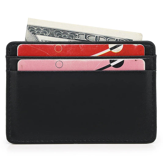 Slim Leather Card Holder Wallet – Minimalist Front Pocket Wallet